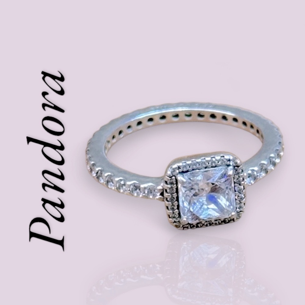 ✨PANDORA Square Sparkle Halo | Size 5